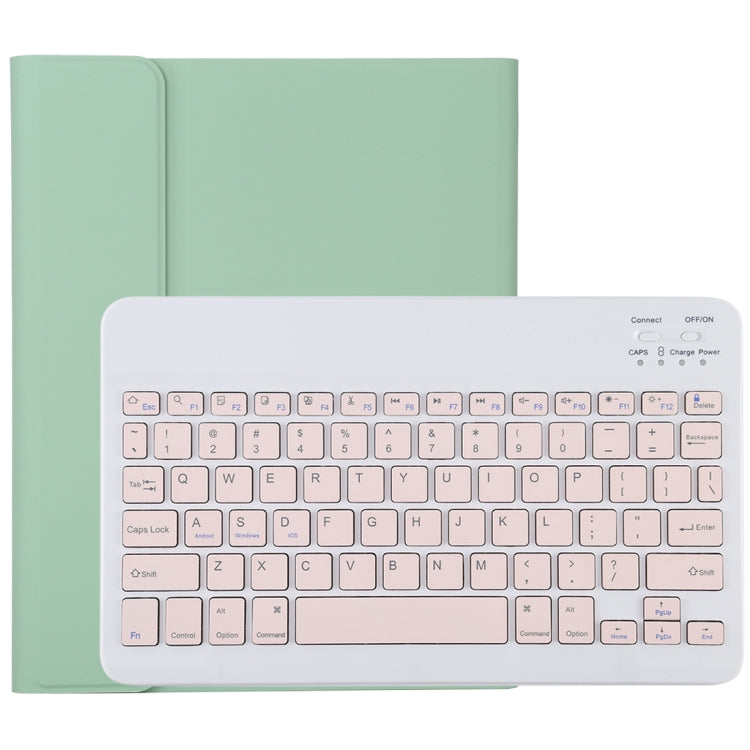 TG11B แป้นพิมพ์บลูทูธสีชมพูแบบถอดได้ + เคสแท็บเล็ตหนังไมโครไฟเบอร์สำหรับ iPad Pro 11 นิ้ว (2020) พร้อมช่องใส่ปากกาและที่วาง, Pink Keyboard