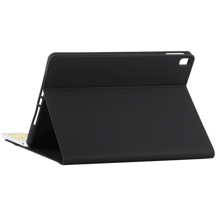 TG11B แป้นพิมพ์บลูทูธสีเหลืองแบบถอดได้ + เคสแท็บเล็ตหนังไมโครไฟเบอร์สำหรับ iPad Pro 11 นิ้ว (2020) พร้อมช่องใส่ปากกาและที่วาง, Yellow Keyboard