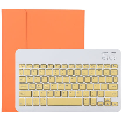 TG11B แป้นพิมพ์บลูทูธสีเหลืองแบบถอดได้ + เคสแท็บเล็ตหนังไมโครไฟเบอร์สำหรับ iPad Pro 11 นิ้ว (2020) พร้อมช่องใส่ปากกาและที่วาง, Yellow Keyboard