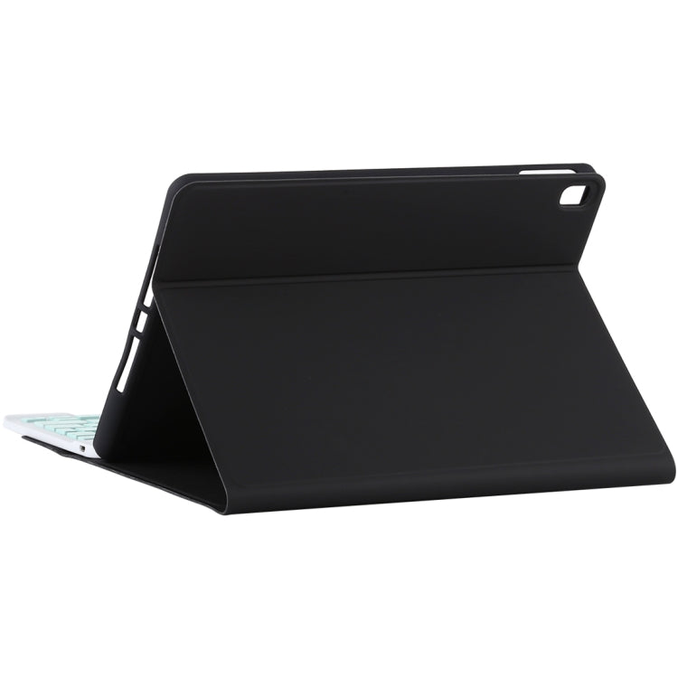 TG11B แป้นพิมพ์บลูทูธสีเขียวแบบถอดได้ + เคสแท็บเล็ตหนังไมโครไฟเบอร์สำหรับ iPad Pro 11 นิ้ว (2020) พร้อมช่องใส่ปากกาและที่วาง, Green Keyboard