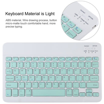 TG11B แป้นพิมพ์บลูทูธสีเขียวแบบถอดได้ + เคสแท็บเล็ตหนังไมโครไฟเบอร์สำหรับ iPad Pro 11 นิ้ว (2020) พร้อมช่องใส่ปากกาและที่วาง, Green Keyboard