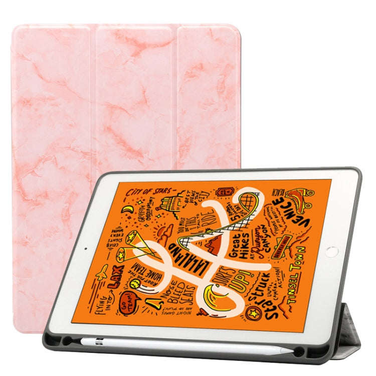 ซองหนังพลิกแนวนอนลายพื้นผิวหินอ่อนสำหรับ iPad Air 2019 10.5 นิ้วพร้อมตัวยึดสามพับและช่องใส่ปากกาและฟังก์ชั่นพัก / ปลุก, For iPad Air 2019 10.5 inch