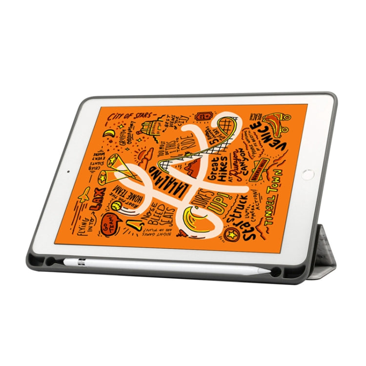 ซองหนังพลิกแนวนอนลายพื้นผิวหินอ่อนสำหรับ iPad Air 2019 10.5 นิ้วพร้อมตัวยึดสามพับและช่องใส่ปากกาและฟังก์ชั่นพัก / ปลุก, For iPad Air 2019 10.5 inch