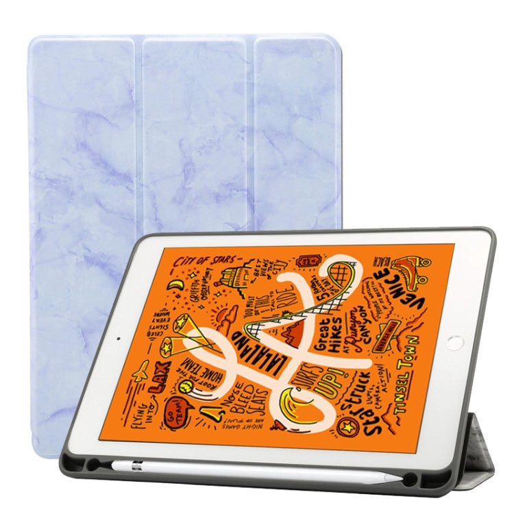 ซองหนังพลิกแนวนอนลายพื้นผิวหินอ่อนสำหรับ iPad Air 2019 10.5 นิ้วพร้อมตัวยึดสามพับและช่องใส่ปากกาและฟังก์ชั่นพัก / ปลุก, For iPad Air 2019 10.5 inch