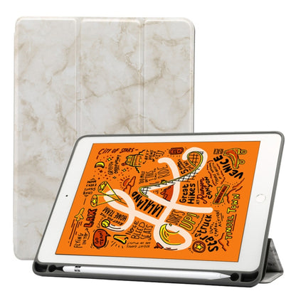 ซองหนังพลิกแนวนอนลายพื้นผิวหินอ่อนสำหรับ iPad Air 2019 10.5 นิ้วพร้อมตัวยึดสามพับและช่องใส่ปากกาและฟังก์ชั่นพัก / ปลุก, For iPad Air 2019 10.5 inch