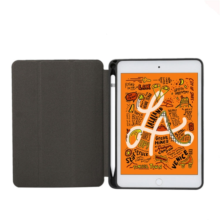 ซองหนังพลิกแนวนอนลายพื้นผิวหินอ่อนสำหรับ iPad Mini 2019 พร้อมที่วางสามพับและช่องเสียบปากกาและฟังก์ชั่นพัก / ปลุก, For iPad Mini 2019