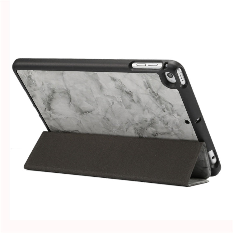 ซองหนังพลิกแนวนอนลายพื้นผิวหินอ่อนสำหรับ iPad Mini 2019 พร้อมที่วางสามพับและช่องเสียบปากกาและฟังก์ชั่นพัก / ปลุก, For iPad Mini 2019