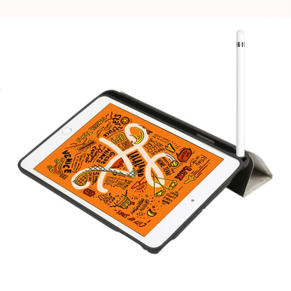 ซองหนังพลิกแนวนอนลายพื้นผิวหินอ่อนสำหรับ iPad Mini 2019 พร้อมที่วางสามพับและช่องเสียบปากกาและฟังก์ชั่นพัก / ปลุก, For iPad Mini 2019