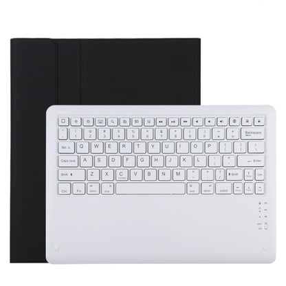 T129 เคสแท็บเล็ตหนังไมโครไฟเบอร์คีย์บอร์ด Bluetooth สีขาวที่ถอดออกได้สำหรับ iPad Pro 12.9 นิ้ว (2020) พร้อมตัวยึด, White Keyboard
