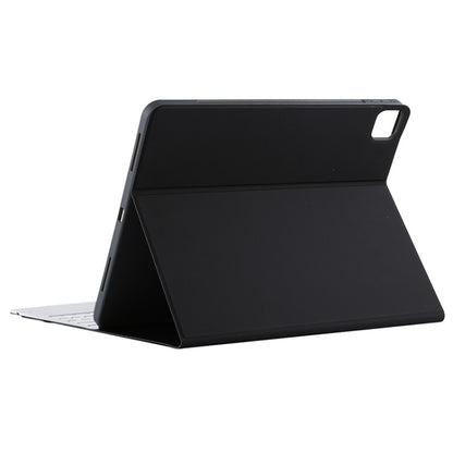 T129 เคสแท็บเล็ตหนังไมโครไฟเบอร์คีย์บอร์ด Bluetooth สีขาวที่ถอดออกได้สำหรับ iPad Pro 12.9 นิ้ว (2020) พร้อมตัวยึด, White Keyboard