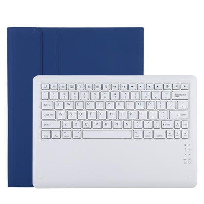 T129 เคสแท็บเล็ตหนังไมโครไฟเบอร์คีย์บอร์ด Bluetooth สีขาวที่ถอดออกได้สำหรับ iPad Pro 12.9 นิ้ว (2020) พร้อมตัวยึด, White Keyboard