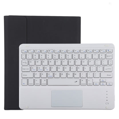 TG11BC เคสแท็บเล็ตหนังไมโครไฟเบอร์คีย์บอร์ด Bluetooth สีขาวที่ถอดออกได้สำหรับ iPad Pro 11 นิ้ว (2020) พร้อมทัชแพดและช่องเสียบปากกาและที่วาง, White Keyboard