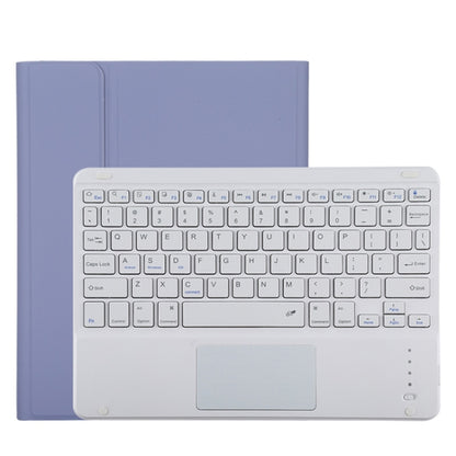 TG11BC เคสแท็บเล็ตหนังไมโครไฟเบอร์คีย์บอร์ด Bluetooth สีขาวที่ถอดออกได้สำหรับ iPad Pro 11 นิ้ว (2020) พร้อมทัชแพดและช่องเสียบปากกาและที่วาง, White Keyboard