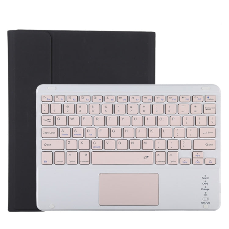 TG11BC บลูทูธที่ถอดออกได้แป้นพิมพ์สีชมพูหนังไมโครไฟเบอร์เคสแท็บเล็ตสำหรับ iPad Pro 11 นิ้ว (2020) พร้อมทัชแพดและช่องเสียบปากกาและที่วาง, Pink Keyboard