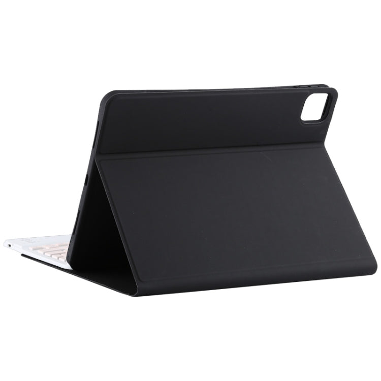 TG11BC บลูทูธที่ถอดออกได้แป้นพิมพ์สีชมพูหนังไมโครไฟเบอร์เคสแท็บเล็ตสำหรับ iPad Pro 11 นิ้ว (2020) พร้อมทัชแพดและช่องเสียบปากกาและที่วาง, Pink Keyboard