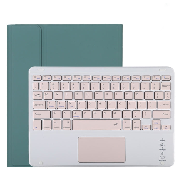TG11BC บลูทูธที่ถอดออกได้แป้นพิมพ์สีชมพูหนังไมโครไฟเบอร์เคสแท็บเล็ตสำหรับ iPad Pro 11 นิ้ว (2020) พร้อมทัชแพดและช่องเสียบปากกาและที่วาง, Pink Keyboard
