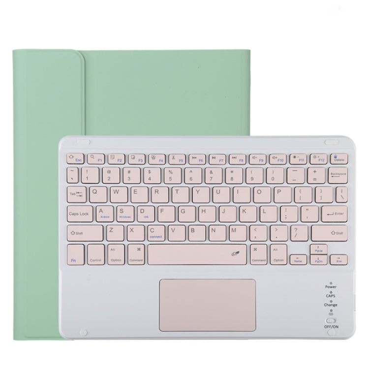 TG11BC บลูทูธที่ถอดออกได้แป้นพิมพ์สีชมพูหนังไมโครไฟเบอร์เคสแท็บเล็ตสำหรับ iPad Pro 11 นิ้ว (2020) พร้อมทัชแพดและช่องเสียบปากกาและที่วาง, Pink Keyboard