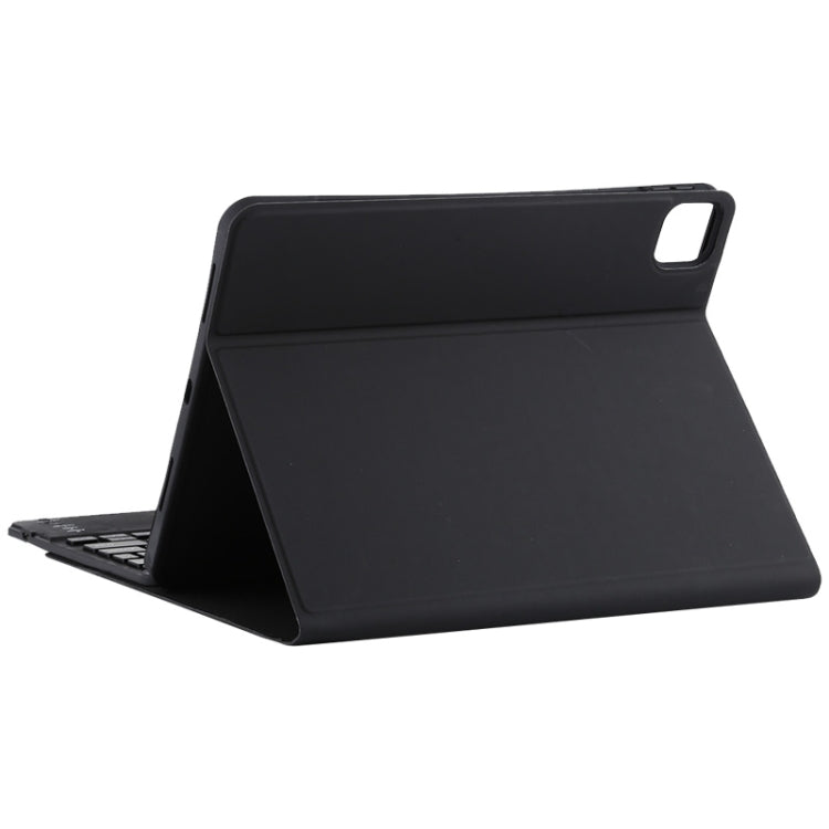 TG11BC เคสแท็บเล็ตหนังไมโครไฟเบอร์คีย์บอร์ด Bluetooth สีดำที่ถอดออกได้สำหรับ iPad Pro 11 นิ้ว (2020) พร้อมทัชแพดและช่องเสียบปากกาและที่วาง, Black Keyboard