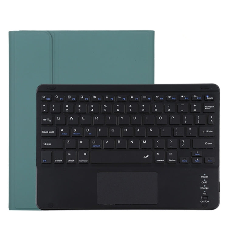 TG11BC เคสแท็บเล็ตหนังไมโครไฟเบอร์คีย์บอร์ด Bluetooth สีดำที่ถอดออกได้สำหรับ iPad Pro 11 นิ้ว (2020) พร้อมทัชแพดและช่องเสียบปากกาและที่วาง, Black Keyboard