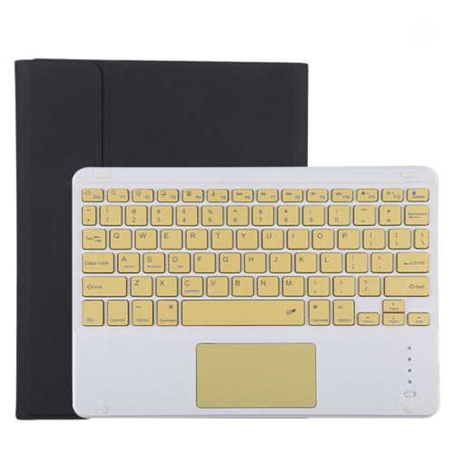 TG11BC บลูทูธที่ถอดออกได้คีย์บอร์ดสีเหลืองหนังไมโครไฟเบอร์เคสแท็บเล็ตสำหรับ iPad Pro 11 นิ้ว (2020) พร้อมทัชแพดและช่องเสียบปากกาและที่วาง, Yellow Keyboard