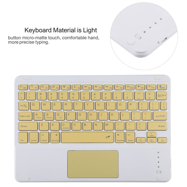 TG11BC บลูทูธที่ถอดออกได้คีย์บอร์ดสีเหลืองหนังไมโครไฟเบอร์เคสแท็บเล็ตสำหรับ iPad Pro 11 นิ้ว (2020) พร้อมทัชแพดและช่องเสียบปากกาและที่วาง, Yellow Keyboard