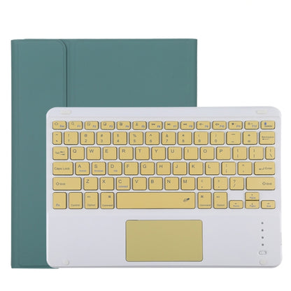 TG11BC บลูทูธที่ถอดออกได้คีย์บอร์ดสีเหลืองหนังไมโครไฟเบอร์เคสแท็บเล็ตสำหรับ iPad Pro 11 นิ้ว (2020) พร้อมทัชแพดและช่องเสียบปากกาและที่วาง, Yellow Keyboard