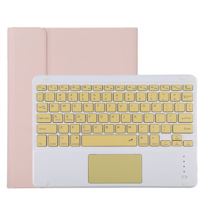 TG11BC บลูทูธที่ถอดออกได้คีย์บอร์ดสีเหลืองหนังไมโครไฟเบอร์เคสแท็บเล็ตสำหรับ iPad Pro 11 นิ้ว (2020) พร้อมทัชแพดและช่องเสียบปากกาและที่วาง, Yellow Keyboard