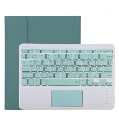 TG11BC เคสแท็บเล็ตหนังไมโครไฟเบอร์สำหรับคีย์บอร์ด Bluetooth สีเขียวที่ถอดออกได้สำหรับ iPad Pro 11 นิ้ว (2020) พร้อมทัชแพดและช่องเสียบปากกาและที่วาง, Green Keyboard