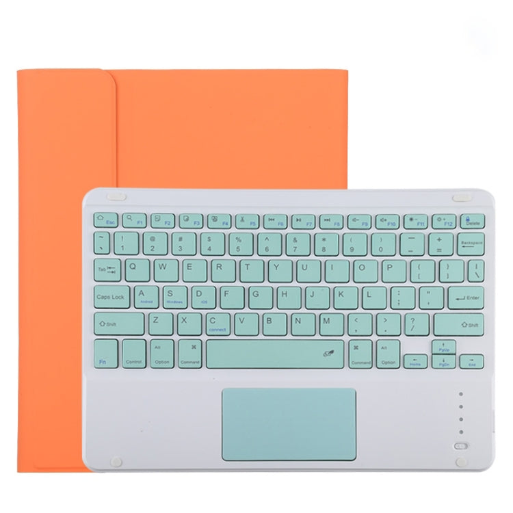 TG11BC เคสแท็บเล็ตหนังไมโครไฟเบอร์สำหรับคีย์บอร์ด Bluetooth สีเขียวที่ถอดออกได้สำหรับ iPad Pro 11 นิ้ว (2020) พร้อมทัชแพดและช่องเสียบปากกาและที่วาง, Green Keyboard