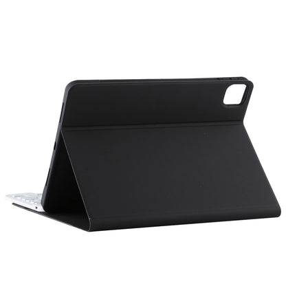 TG11BCS เคสแท็บเล็ตหนังไมโครไฟเบอร์คีย์บอร์ด Bluetooth สีขาวแบบถอดได้สำหรับ iPad Pro 11 นิ้ว (2020) พร้อมไฟแบ็คไลท์และทัชแพดและช่องเสียบปากกาและที่วาง, White Keyboard