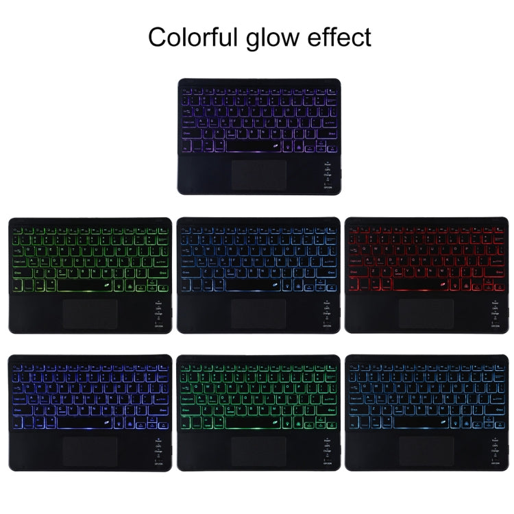 TG11BCS เคสแท็บเล็ตหนังไมโครไฟเบอร์คีย์บอร์ด Bluetooth สีดำที่ถอดออกได้สำหรับ iPad Pro 11 นิ้ว (2020) พร้อมไฟแบ็คไลท์และทัชแพดและช่องเสียบปากกาและที่วาง, Black Keyboard