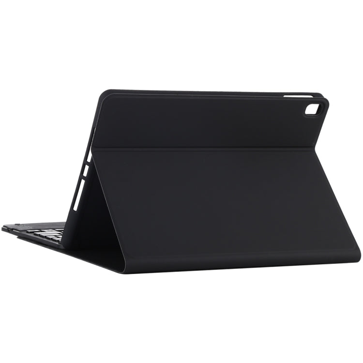 TG-102BC แป้นพิมพ์ Bluetooth สีดำแบบถอดได้ + เคสแท็บเล็ตหนังไมโครไฟเบอร์สำหรับ iPad 10.2 นิ้ว / iPad Air (2019) พร้อมทัชแพดและช่องเสียบปากกาและที่วาง, TG-102BC