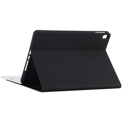 TG-102BC แป้นพิมพ์ Bluetooth สีเขียวที่ถอดออกได้ + เคสแท็บเล็ตหนังไมโครไฟเบอร์สำหรับ iPad 10.2 นิ้ว / iPad Air (2019) พร้อมทัชแพดและช่องเสียบปากกาและที่วาง, Green Keyboard