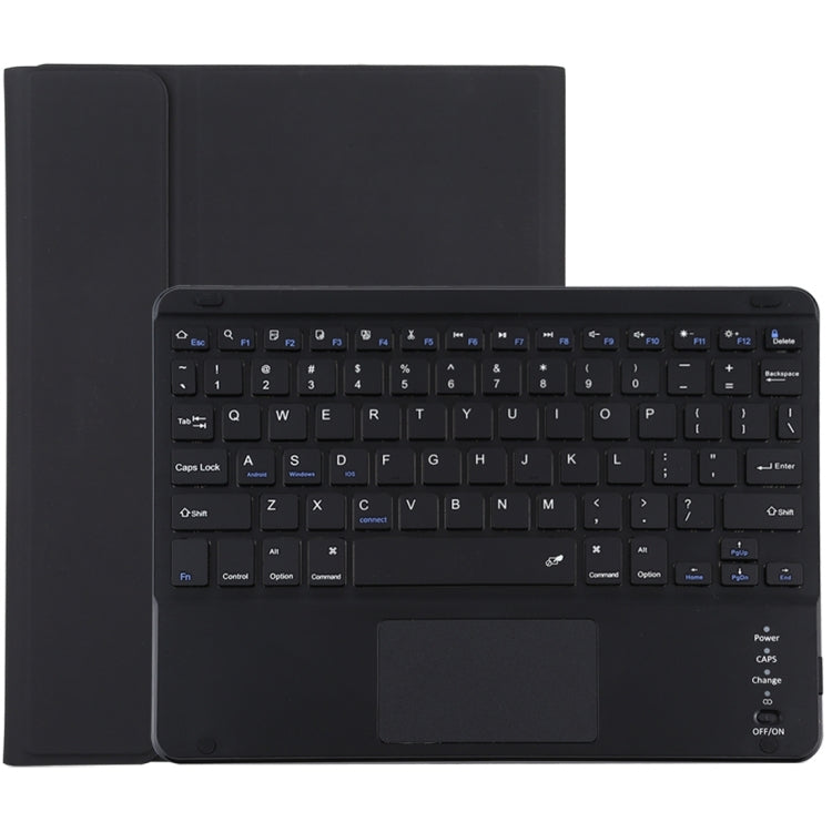 TG97BC แป้นพิมพ์ Bluetooth สีดำแบบถอดได้ + เคสแท็บเล็ตหนังไมโครไฟเบอร์สำหรับ iPad 9.7 นิ้ว พร้อมทัชแพดและช่องเสียบปากกาและที่วาง, TG97BC