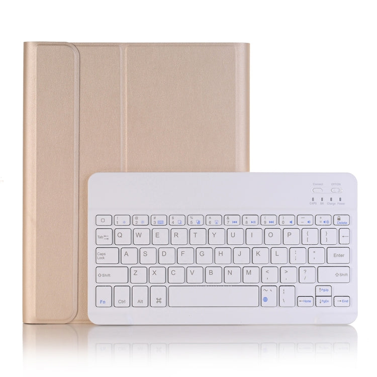 A102B สำหรับ iPad 10.2 นิ้ว 2019 Ultra-thin ที่ถอดออกได้บลูทูธคีย์บอร์ดหนังกรณีแท็บเล็ตพร้อมขาตั้งและปากกาสล็อตฟังก์ชั่น, A102B Black, A102B Gold, A102B Blue, A102B Rose Gold