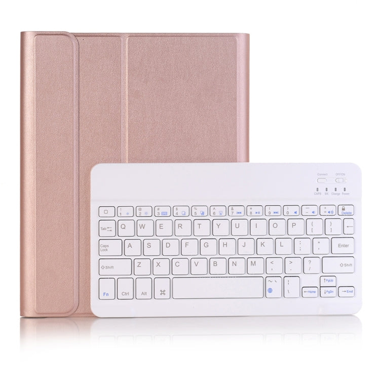 A102B สำหรับ iPad 10.2 นิ้ว 2019 Ultra-thin ที่ถอดออกได้บลูทูธคีย์บอร์ดหนังกรณีแท็บเล็ตพร้อมขาตั้งและปากกาสล็อตฟังก์ชั่น, A102B Black, A102B Gold, A102B Blue, A102B Rose Gold