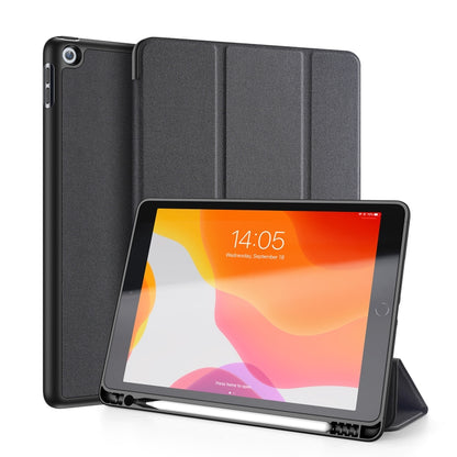 สำหรับ iPad 10.2 DUX DUCIS Domo Series ซองหนัง PU แบบแม่เหล็กพลิกแนวนอนพร้อมตัวยึดสามพับและช่องเสียบปากกาและฟังก์ชันพัก / ปลุก, For iPad 10.2