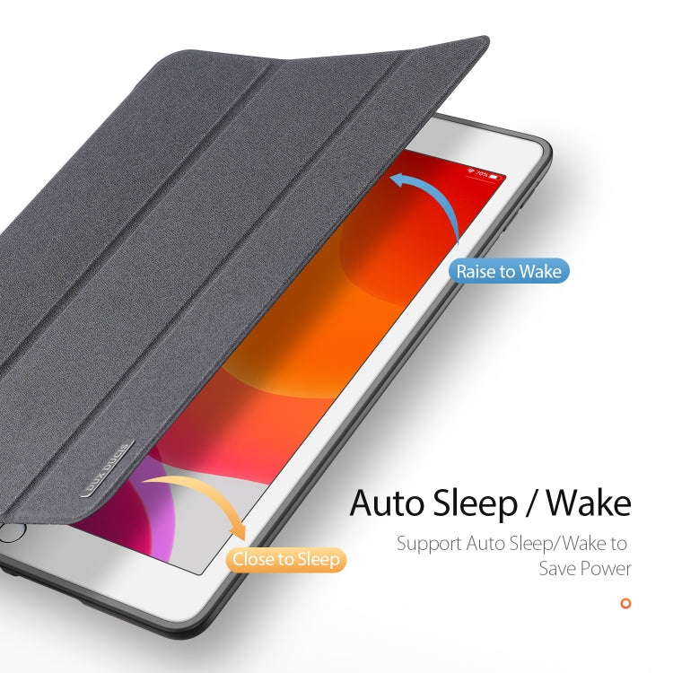 สำหรับ iPad 10.2 DUX DUCIS Domo Series ซองหนัง PU แบบแม่เหล็กพลิกแนวนอนพร้อมตัวยึดสามพับและช่องเสียบปากกาและฟังก์ชันพัก / ปลุก, For iPad 10.2