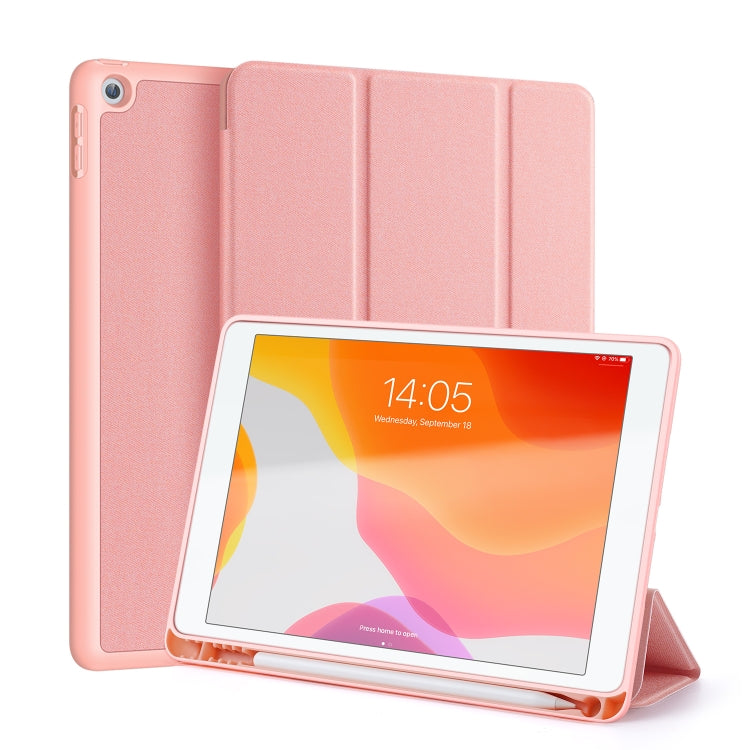 สำหรับ iPad 10.2 DUX DUCIS Domo Series ซองหนัง PU แบบแม่เหล็กพลิกแนวนอนพร้อมตัวยึดสามพับและช่องเสียบปากกาและฟังก์ชันพัก / ปลุก, For iPad 10.2
