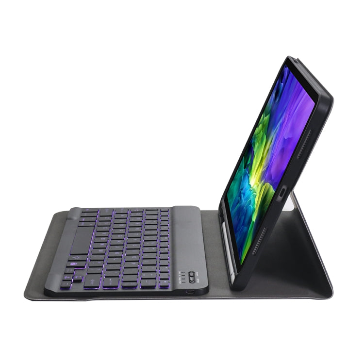 A11BS 2020 เคสแท็บเล็ตคีย์บอร์ด Bluetooth Bluetooth แบบถอดได้บางเฉียบสำหรับ iPad Pro 11 นิ้ว (2020) พร้อมแสงไฟและช่องเสียบปากกาและที่วาง, For iPad Pro 11 inch (2020)