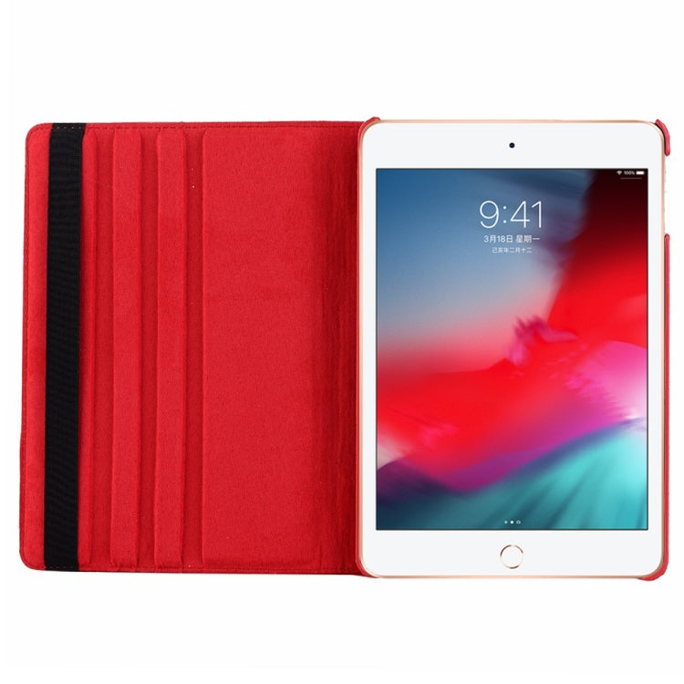 ซองหนังหมุนได้ 360 องศาเนื้อลิ้นจี่แนวนอนสำหรับ iPad Mini 2019 พร้อมตัวยึดและฟังก์ชั่นพัก / ปลุก, For iPad Mini 2019
