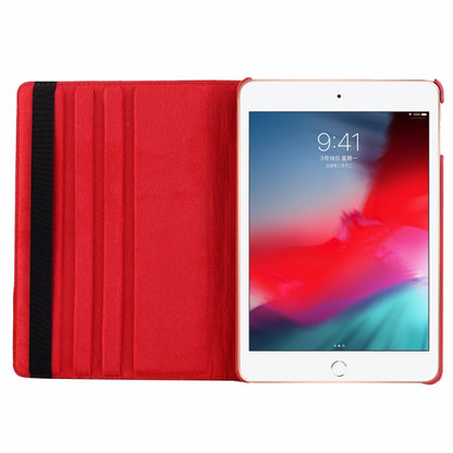 ซองหนังหมุนได้ 360 องศาเนื้อลิ้นจี่แนวนอนสำหรับ iPad Mini 2019 พร้อมตัวยึดและฟังก์ชั่นพัก / ปลุก, For iPad Mini 2019