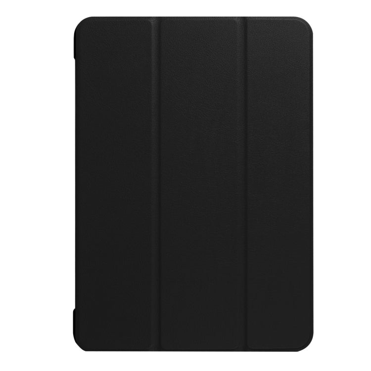 สำหรับ iPad Pro 10.5 นิ้ว PU Litchi Texture เคสอัจฉริยะ 3 พับแบบใสฝาหลังพร้อมตัวยึด