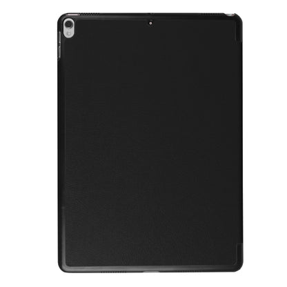 สำหรับ iPad Pro 10.5 นิ้ว PU Litchi Texture เคสอัจฉริยะ 3 พับแบบใสฝาหลังพร้อมตัวยึด