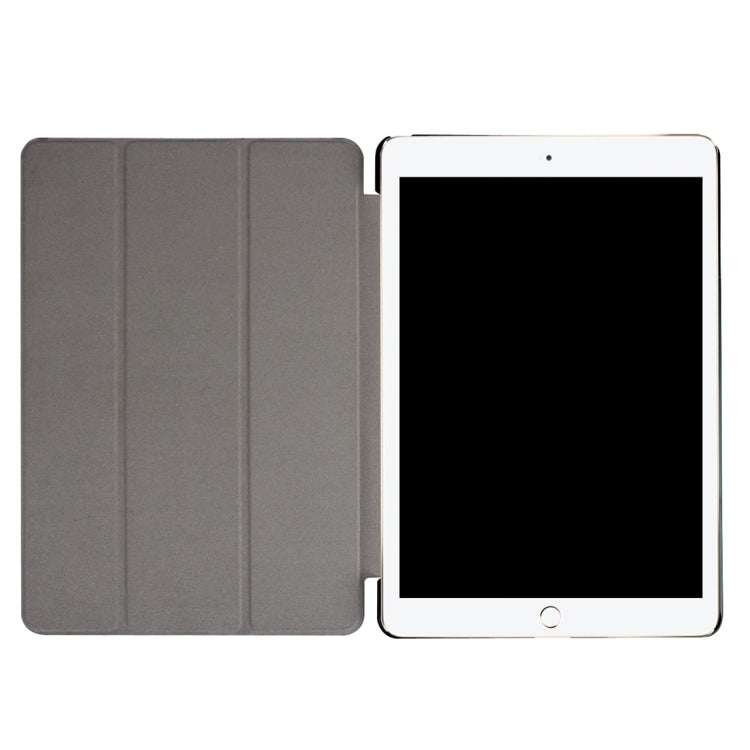 สำหรับ iPad Pro 10.5 นิ้ว PU Litchi Texture เคสอัจฉริยะ 3 พับแบบใสฝาหลังพร้อมตัวยึด