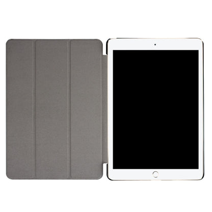 สำหรับ iPad Pro 10.5 นิ้ว PU Litchi Texture เคสอัจฉริยะ 3 พับแบบใสฝาหลังพร้อมตัวยึด