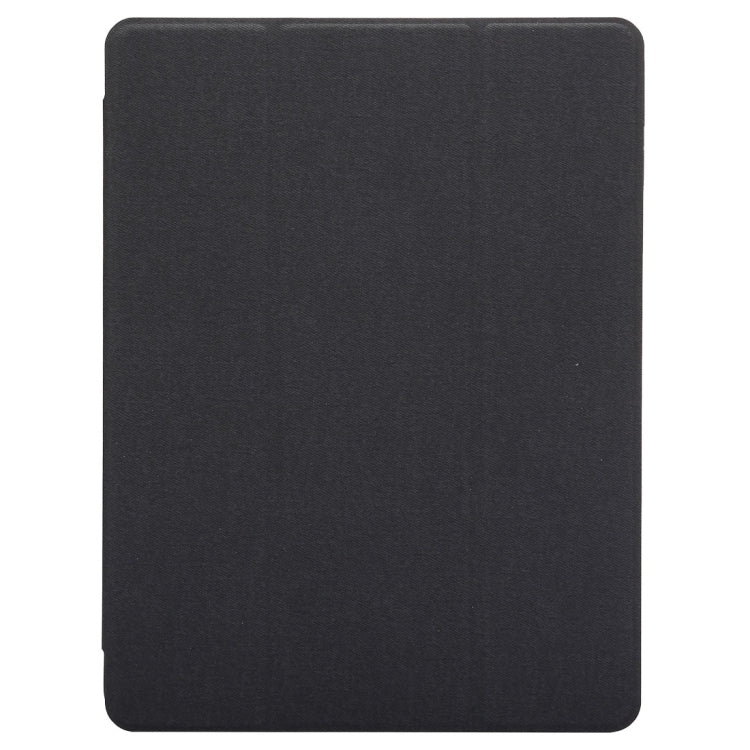 ซองหนังพลิกแนวนอนลายพื้นผิวผ้าสำหรับ iPad Pro 10.5 นิ้ว พร้อมที่วางสามพับและช่องใส่ปากกา, For iPad Pro 10.5, For  iPad Pro 10.5