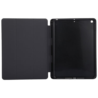 ซองหนังพลิกแนวนอนลายพื้นผิวผ้าสำหรับ iPad Pro 10.5 นิ้ว พร้อมที่วางสามพับและช่องใส่ปากกา, For iPad Pro 10.5, For  iPad Pro 10.5