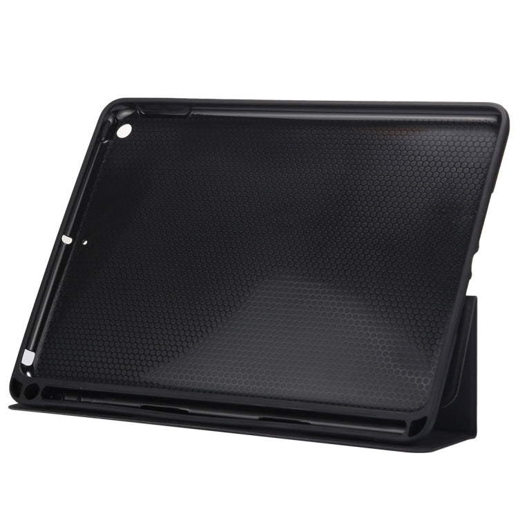 ซองหนังพลิกแนวนอนลายพื้นผิวผ้าสำหรับ iPad Pro 10.5 นิ้ว พร้อมที่วางสามพับและช่องใส่ปากกา, For iPad Pro 10.5, For  iPad Pro 10.5