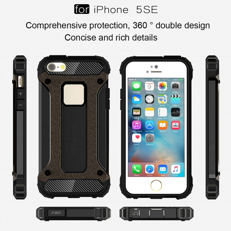 เคส Tough Armor TPU + PC สำหรับ iPhone SE & 5 & 5s, For 5 & iPhone 5S & iPhone SE